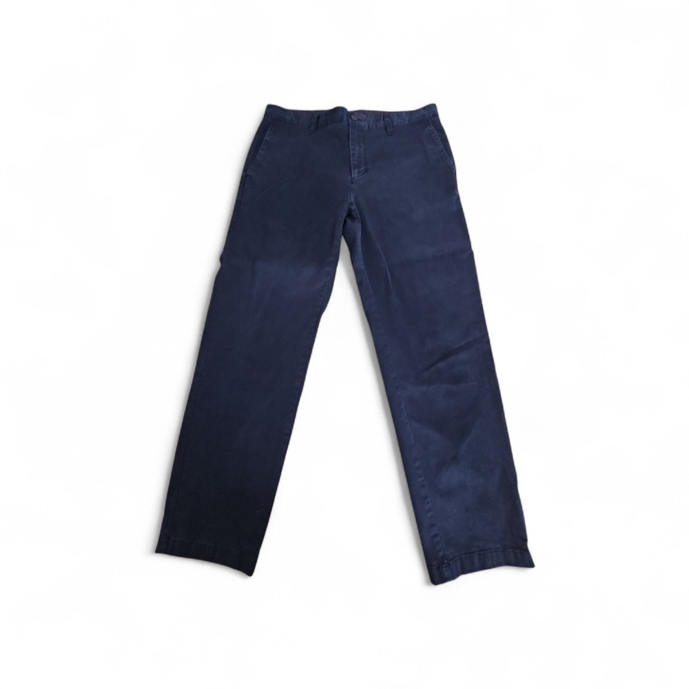 Savile Row Company London Mens Navy Blue Chino Pants Straight Leg 36x30